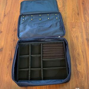 Joy Mangano navy blue, large jewelry organizer